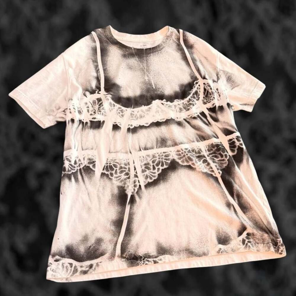 Tek Gear Reworked Lingerie Illusion Graphic Tee Size XXL